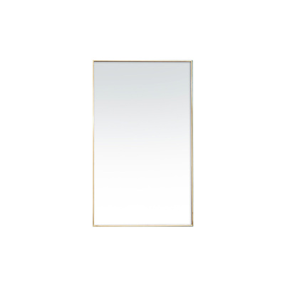 Scandinavian Vanity Mirror | Brass Gold Rectangular | Sharp Conner | Vertical / Horizontal 