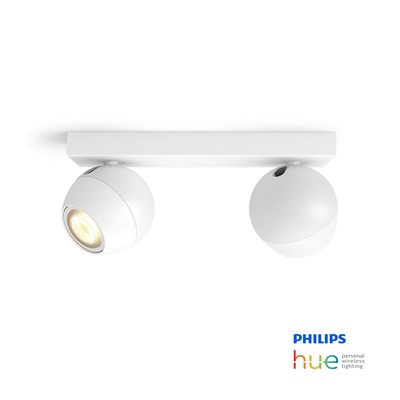Philips Hue Buckram | 11W White LED Spot Light | Double Head