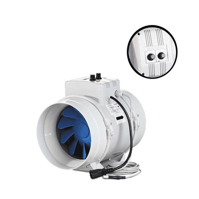 Blauberg Turbo G Mixed Flow AC Fan - 200MM (8") | 636CFM | with Thermostat