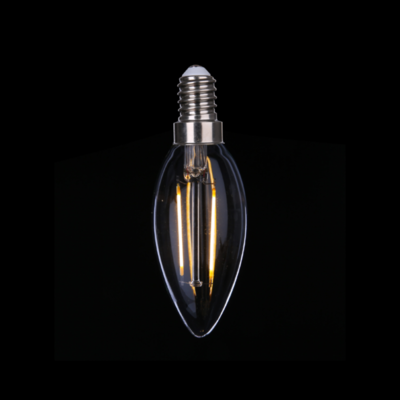 LED Light Bulb | Edision C35 | 2W Clear Glass | Straight