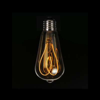 LED Light Bulb | Edison ST64 | 4W Clear Glass | Rabbit Ear 