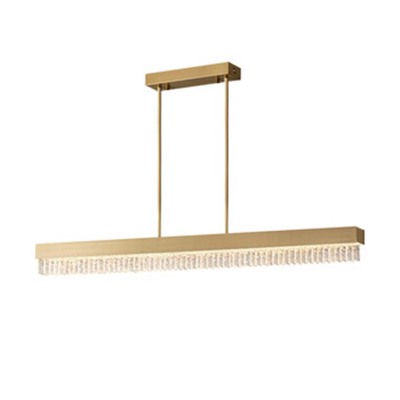 Crystal Linear Pendant | Gold Polished Brass | Crystal Fixtures