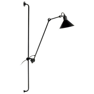 N214 Wall Lamp | La Lampe Gras | Replica Version E27 Sockets [Lamp Shade Colour: Black]