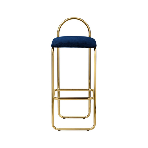 Replica Angui Bar Stool Gold Blue Lectory Interiors Online