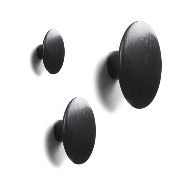 Dots Coat Hook Ink Black Pc Set