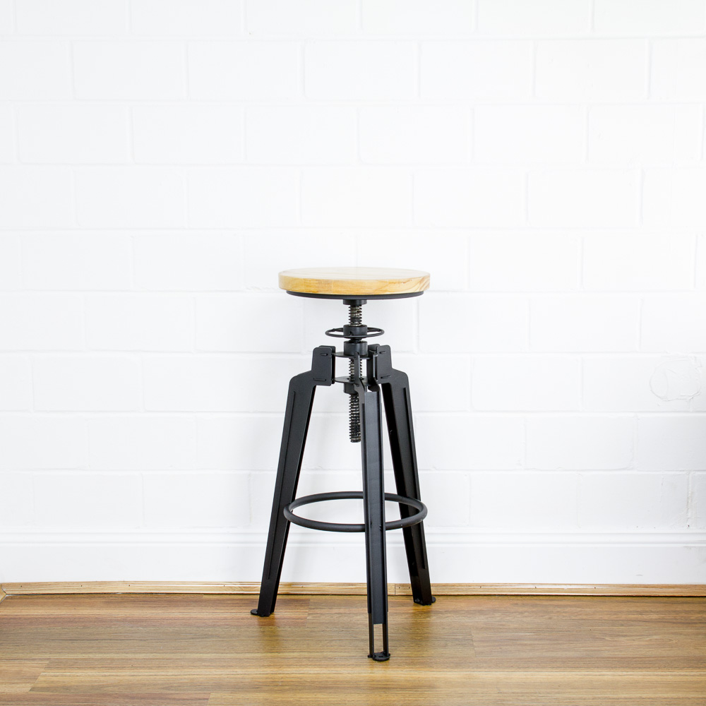 Industrial Heavy Duty Swivel Bar Stools Vintage Retro Adjustable