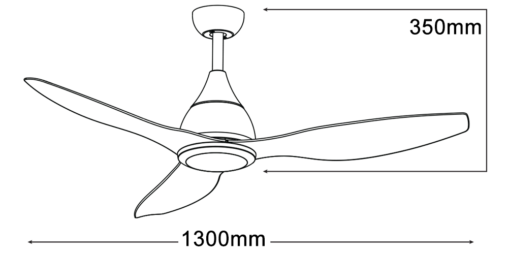Vantage Dc Ceiling Fan Matt Black Motor 1 3m Bamboo Blade Martec