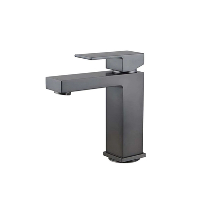 Basin Mixer | Short | Square Series | Gun Metal