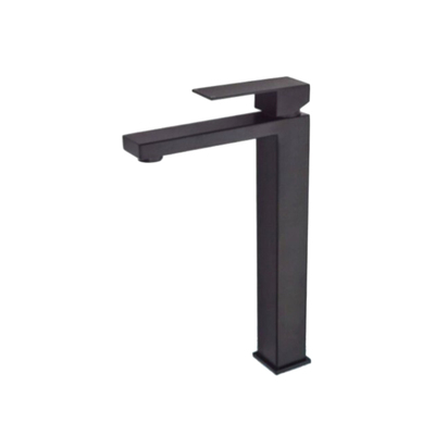 Basin Mixer | Tall | Square Series | Black 