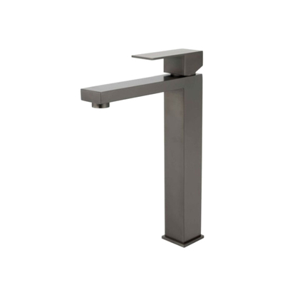 Basin Mixer | Tall | Square Series | Gun Metal