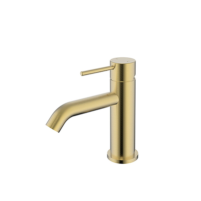 Basin Mixer | Short | Round Curve Series | Gold 