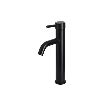 Basin Mixer | Tall | Round Curve Series | Black 