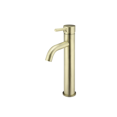 Basin Mixer | Tall | Round Curve Series | Gold 