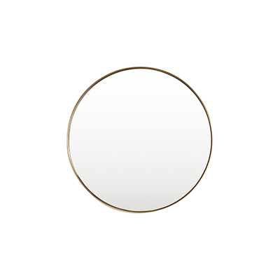 Scandinavian Vanity Mirror | Brass Gold Round | Vertical / Horizontal 