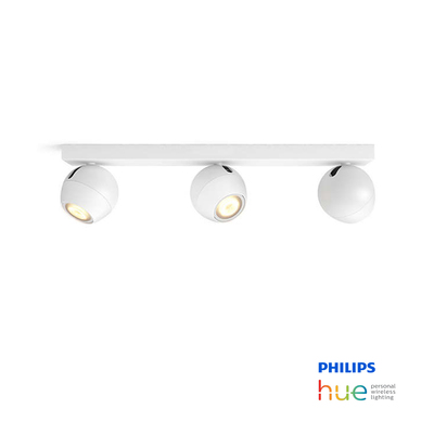 Philips Hue Buckram | 16.5W White LED Spot Light | Triple Head