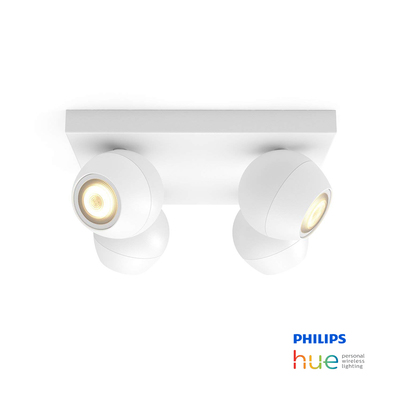 Philips Hue Buckram | 22W White LED Spot Light | 4 Head