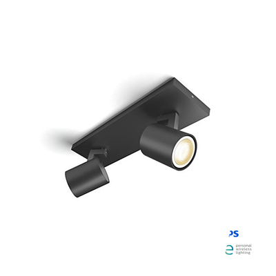 Philips Hue Runner | 11W Black LED Spot Light | Double Head