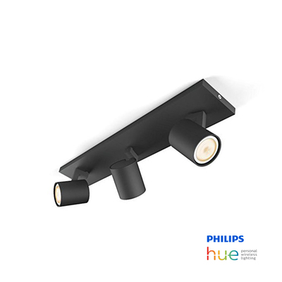 Philips Hue Runner | 16.5W Black LED Spot Light | Triple Head