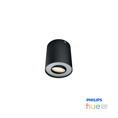Philips Hue Pillar | 5.5W Black LED Spot Light | Single Head