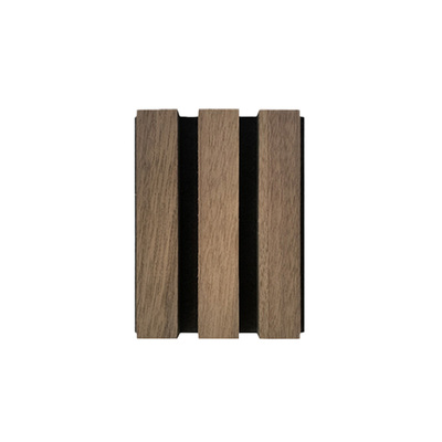 Acoustic Slat Wood Wall Panel | Natural Grain Veneer | Walnut | Noise Reduction