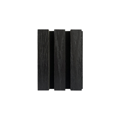 Acoustic Slat Wood Wall Panel | Natural Grain Veneer | Black Oak | Noise Reduction