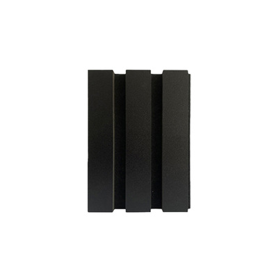 Acoustic Slat Wood Wall Panel | Matt Finish Veneer | Black | Noise Reduction