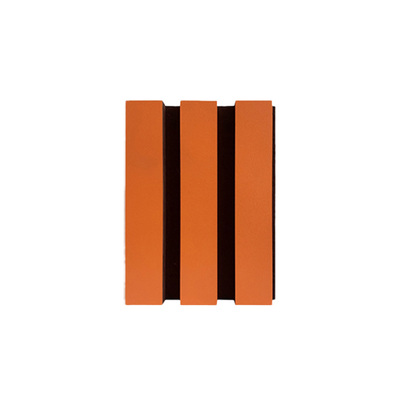 Acoustic Slat Wood Wall Panel | Matt Finish Veneer | Orange | Noise Reduction