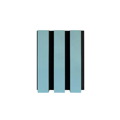 Acoustic Slat Wood Wall Panel | Matt Finish Veneer | Auqa Blue | Noise Reduction
