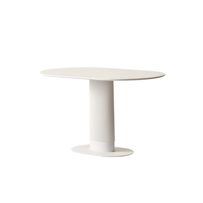 Danish Dining table | Minimalist Oval | Timber Top | White