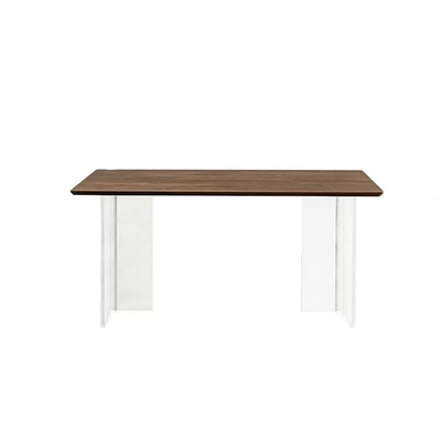 Danish Dining table | Acrylic Base | Walnut Timber Top 
