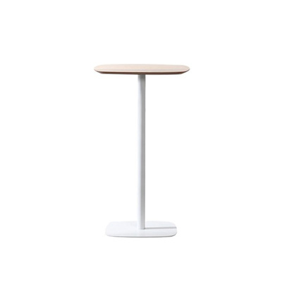 Danish Dining Table | Coffee Stand | 105cm Height | Timber Top | White Base