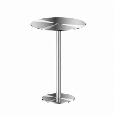 Stainless Steel Dining Table | Brushed Finish | Commercial Grade | 105cm Height | 60cm Thin Top