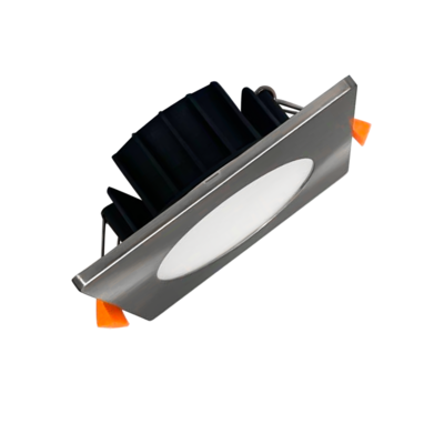3A 10W LED Downlight Kit | Squire Trim | 90mm Cutout | Tri Color | Dimmable | Santi Chrome