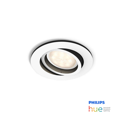 Philips Hue Milliskin | 5W Round Recessed Spotlight | White Ambiance