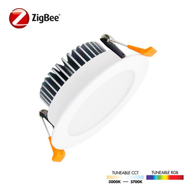 Nue 12W Smart LED Downlight Kit - Chroma | 90mm | IC-F | RGBW | Dimmable | Zigbee | Philips Hue Bridge / Smart things