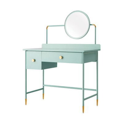 Scandinavian Full Moon Dressing Table Mint Green | LED Lamp Integrated