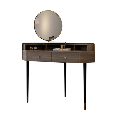 Danish Dressing Table | BANDU Connect Make up | 2 Draws | Gold Feet 