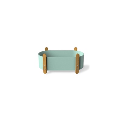 Planter Box | Large | Aqua Green Iron Home Garden Decor Flower Pot