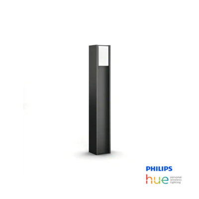 Philips Hue Turaco | 9.5W Black Outdoor Pedestal Garden Light | 80.2cm