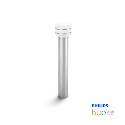 Philips Hue Tuar | 9.5W Stainless Steel Outdoor Bollard Light | 77cm | ZigBee Homekit