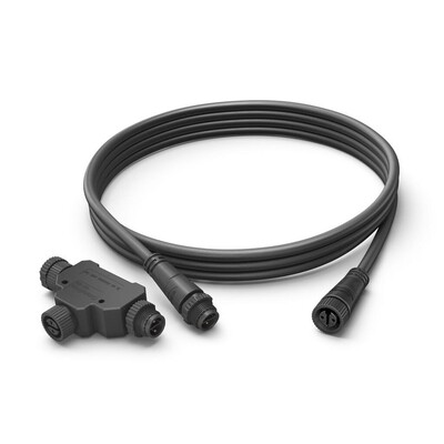 Philips Hue Outdoor Black Extension Cable | 2.5M with T Connector | Lily Calla Impress