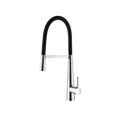 Kitchen Sink Mixer | Pull Out | Round Black Flexible Tube | Black 