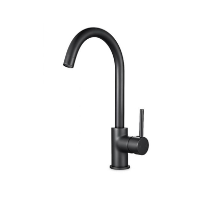 Kitchen Sink Mixer | Standard | Minimal Round Tube | Black 