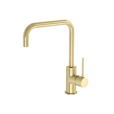 Kitchen Sink Mixer | Standard | Right Angle Round Tube | Gold 