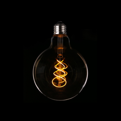 LED Light Bulb | Edison G125 | 4W Clear Glass | XO- Shaped