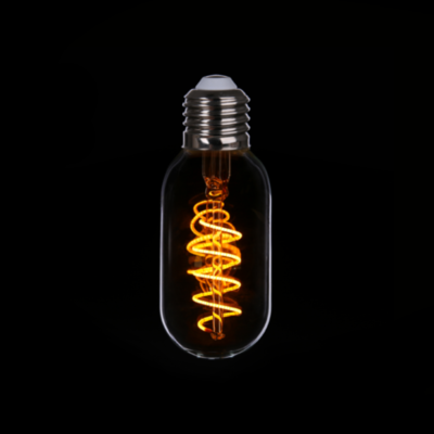LED Light Bulb | Edison T45 | 4W Clear Glass | Vertical Spiral