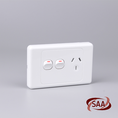 Wall Mount Power Outlet | 1 Socket | + 1Gang | Light GPO Plate Surface SAA 10 Amp Horizontal