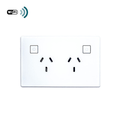 NUE Smart WIFI Power Point - 10A Double Power Points | Wall Mount