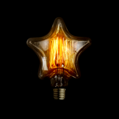 Edison Star Decor Bulb DM120 |40W | Retro Vintage Filament Lamp Globe Pentagram