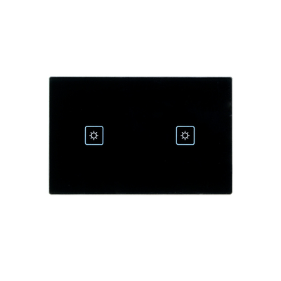 NUE Smart ZigBee Switch - 2 Gang | Black | Wall Mount Light Switch
